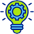 green and blue enterprise solutions lightbulb icon