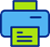 green and blue print solutions printer icon