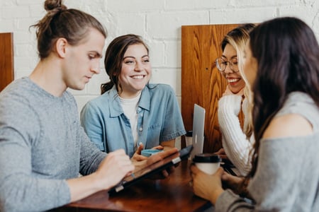 group of people smiling