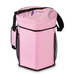 pink Ice River Seat Cooler with branding on top