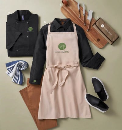 a flat lay of chef gear