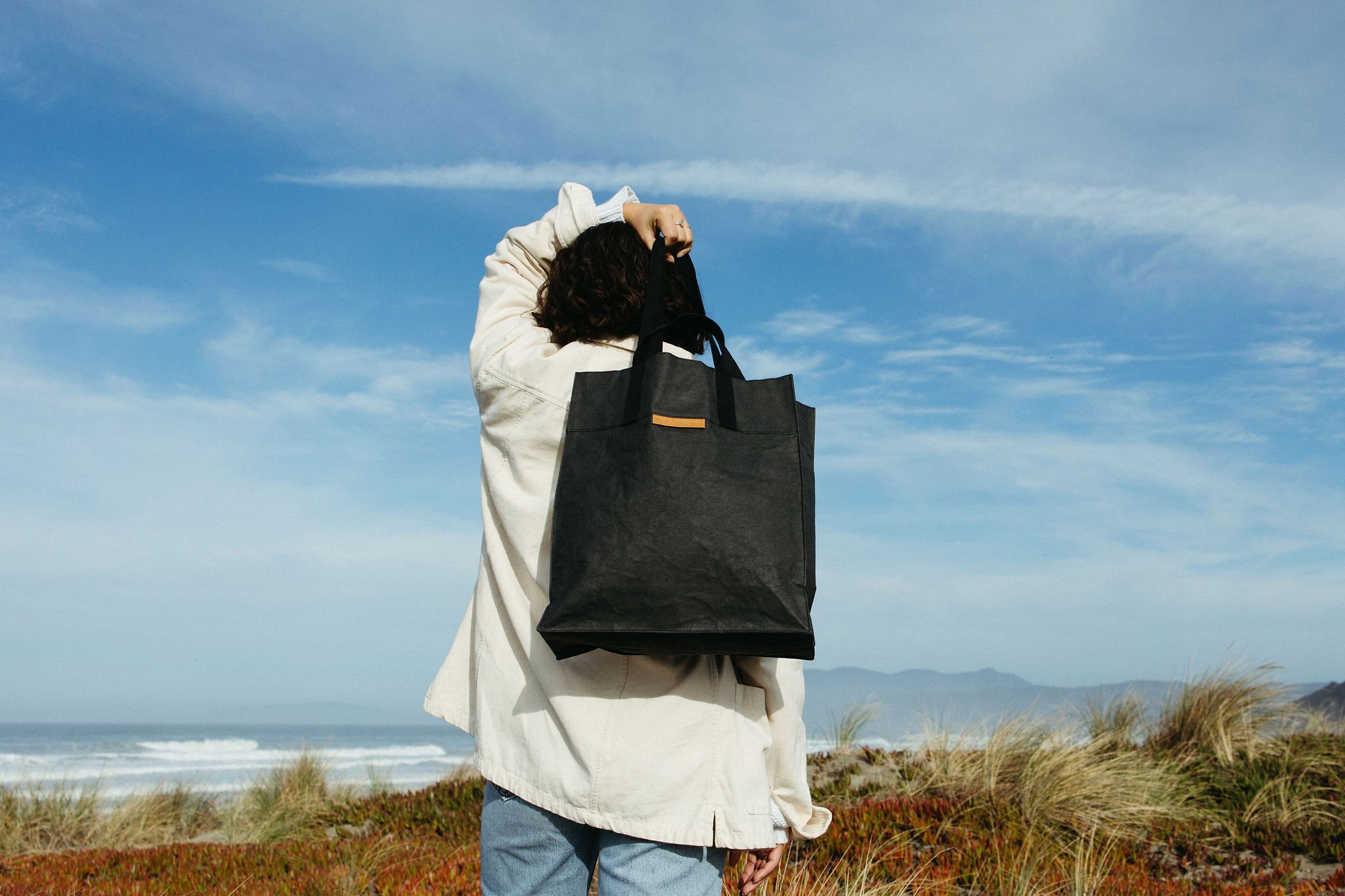 Guy with Reusable Bag