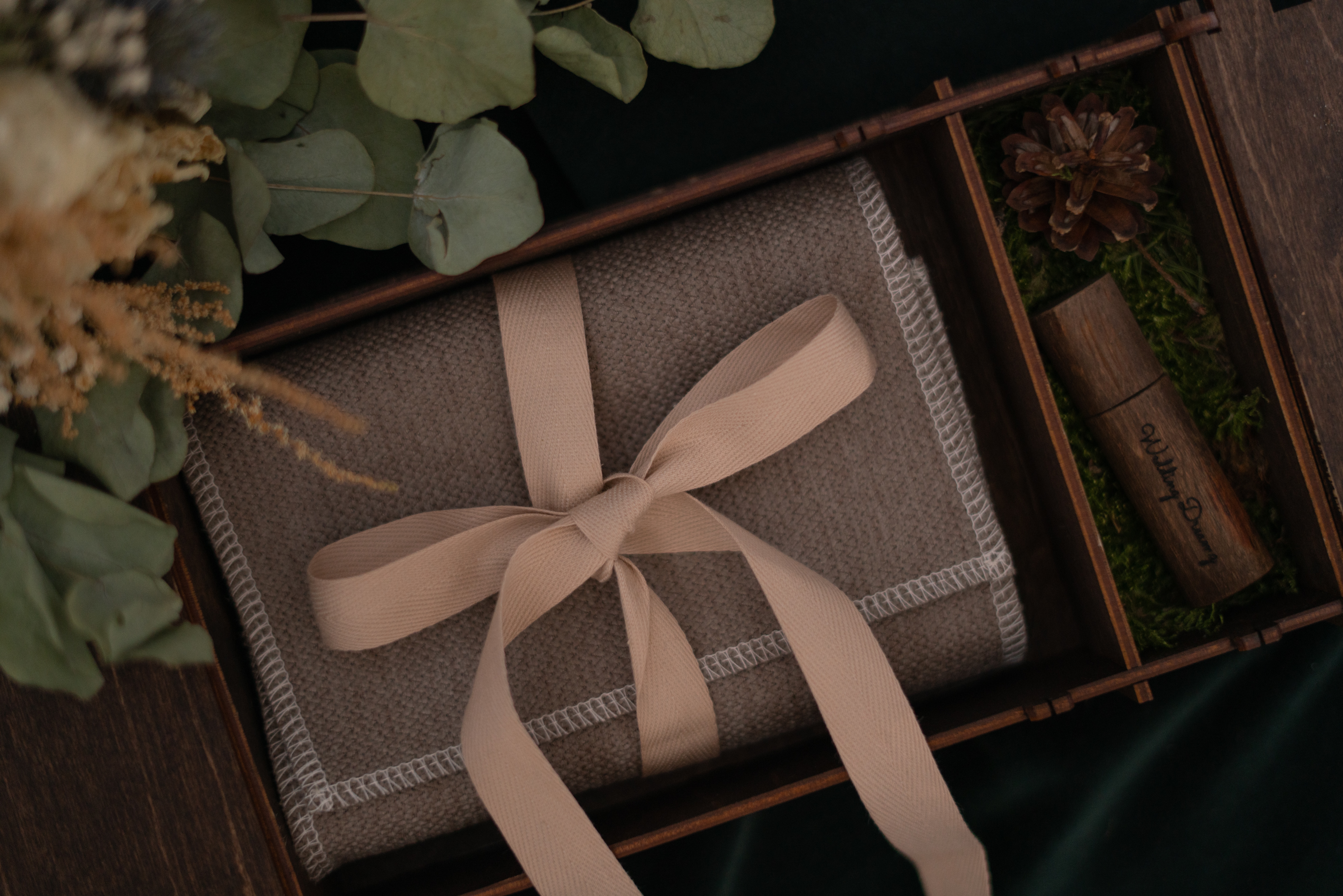 brown and black books with ribbon